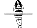 Thick Woman SVG BBW Big And Bougie Sexy African American Ethnicity Queen Diva Classy Lady  .SVG .EPS .PNG Vector Clipart Digital Cricut Circuit Cut Cutting