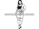 Afro Woman SVG BBW Big and Bougie African American Ethnicity Classy Lady Diva Queen .PNG .JPG .EPS .SVG Vector Clipart Clipart Cricut Circuit Cut Cutting