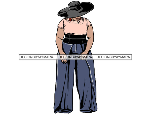 Afro Thick BBW Woman African American Ethnicity Queen Diva Classy Lady Beautiful Big And Bougie  PNG JPG EPS Vector Clipart