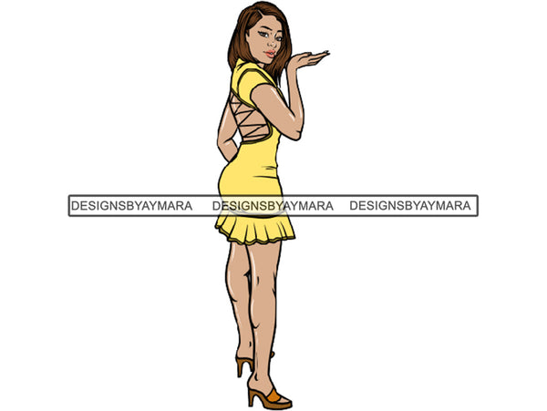 Pretty Woman Goddess Sexy Queen Diva Classy Lady .JPG .EPS .PNG Vector Clipart Not For Cutting