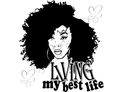 Afro Beautiful Black Woman SVG African American Ethnicity Afro Puffy Hairstyle Beauty Salon Queen Diva Classy Lady  Beautiful People Beauty Salon Princess