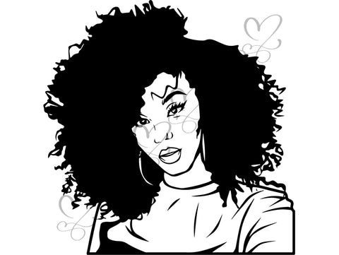 Afro Beautiful Black Woman SVG African American Ethnicity Afro Puffy Hairstyle Beauty Salon Queen Diva Classy Lady  Beautiful People Beauty Salon Princess