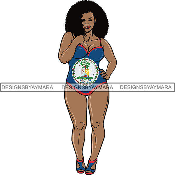 Afro Caribbean Belize Goddess SVG Cutting Files For Silhouette Cricut and More
