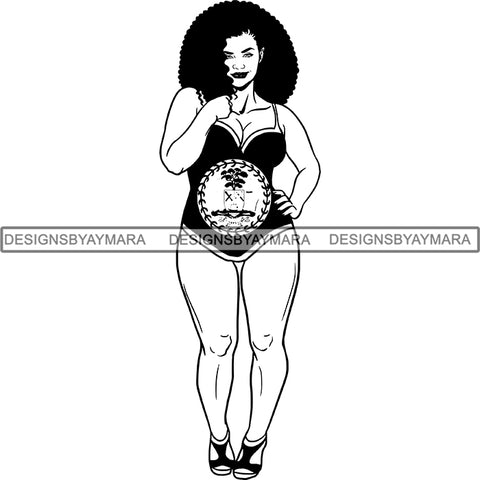 Afro Caribbean Belize Goddess SVG Cutting Files For Silhouette Cricut and More