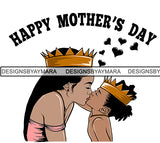 Happy Mother's Day Beautiful Woman Mom Child Goddess True Love  .SVG .JPG .PNG Vector Clipart Not For Cutting