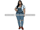 Afro Thick BBW Woman African American Ethnicity Queen Diva Classy Lady Beautiful Big And Bougie  PNG JPG EPS Vector Clipart