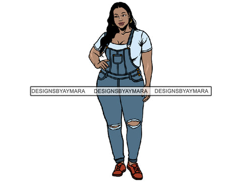 Afro Thick BBW Woman African American Ethnicity Queen Diva Classy Lady Beautiful Big And Bougie  PNG JPG EPS Vector Clipart