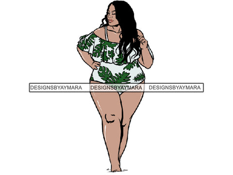 Afro Thick BBW Woman African American Ethnicity Queen Diva Classy Lady Beautiful Big And Bougie  PNG JPG EPS Vector Clipart