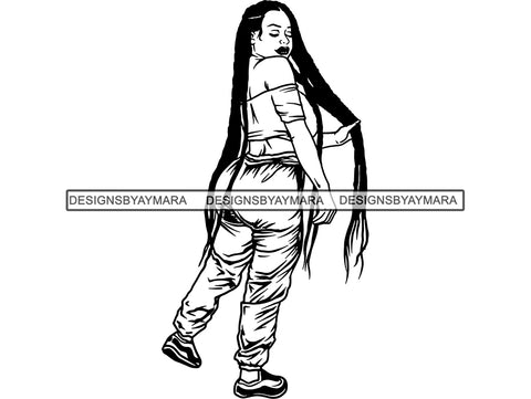 Afro Beautiful Black Woman SVG BBW African American Ethnicity Afro Puffy Hairstyle Beauty Salon Queen Diva Classy Lady  .SVG .EPS .PNG Vector Clipart Digital Cricut Circuit Cut Cutting