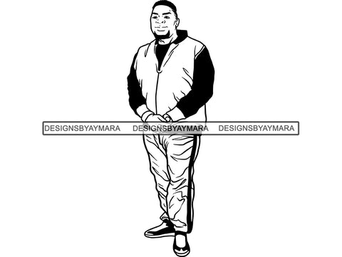 Afro Big and Tall Man #10 SVG Cut Files For Silhouette and Cricut