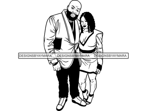 Afro Big and Tall Man #11 SVG Cut Files For Silhouette and Cricut