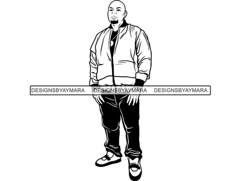 Afro Big and Tall Man #12 SVG Cut Files For Silhouette and Cricut