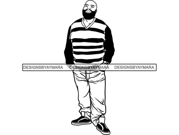 Afro Big and Tall Man #14 SVG Cut Files For Silhouette and Cricut