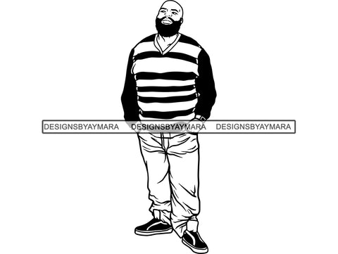 Afro Big and Tall Man #14 SVG Cut Files For Silhouette and Cricut