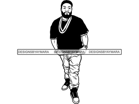 Afro Big and Tall Man #15 SVG Cut Files For Silhouette and Cricut