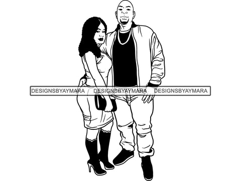 Afro Big and Tall Man #1 SVG Cut Files For Silhouette and Cricut
