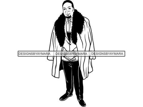 Afro Big and Tall Man #4 SVG Cut Files For Silhouette and Cricut
