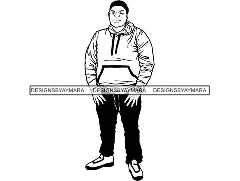Afro Big and Tall Man #5 SVG Cut Files For Silhouette and Cricut