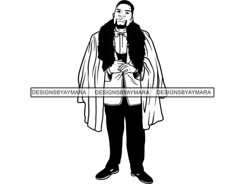 Afro Big and Tall Man #7 SVG Cut Files For Silhouette and Cricut