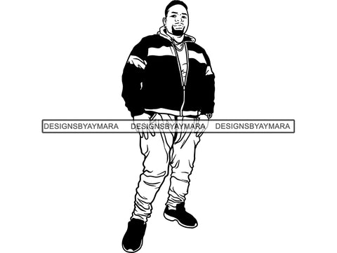 Afro Big and Tall Man #8 SVG Cut Files For Silhouette and Cricut