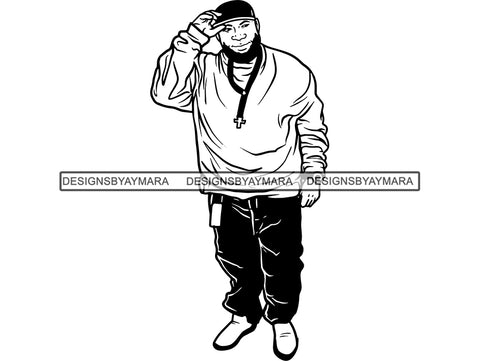 Afro Big and Tall Man #9 SVG Cut Files For Silhouette and Cricut