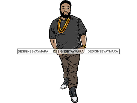 Afro Big and Tall Man #15 PNG Files For Print