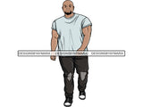 Afro Big and Tall Man #3 PNG Files For Print