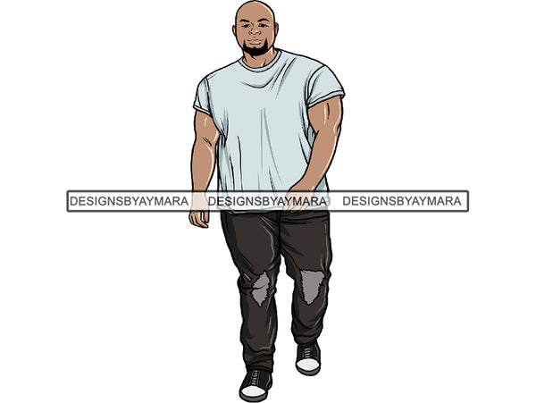 Afro Big and Tall Man #3 PNG Files For Print