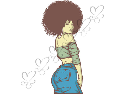 Afro Beautiful Black Woman SVG African American Ethnicity Afro Puffy Hairstyle Beauty Salon Queen Diva Classy Lady  Beautiful People Beauty Salon Princess