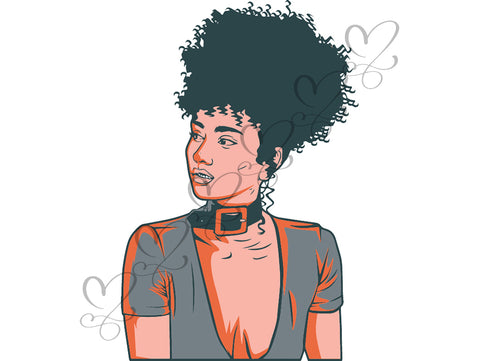 Afro Beautiful Black Woman SVG African American Ethnicity Afro Puffy Hairstyle Beauty Salon Queen Diva Classy Lady  Beautiful People Beauty Salon Princess