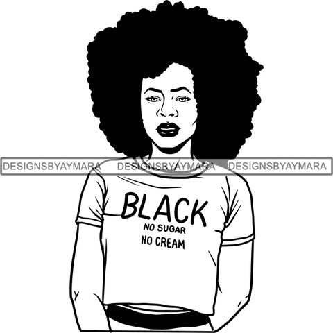 Afro Sexy Goddess Melanin Woman Queen Tattoo SVG Cut Files For Silhouette and Cricut
