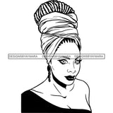 Bundle 20 Beautiful Woman Turban Head Wrap Hairstyle SVG Files For Cutting and More!