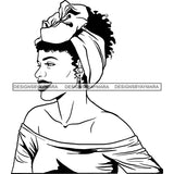 Bundle 20 Beautiful Woman Turban Head Wrap Hairstyle SVG Files For Cutting and More!