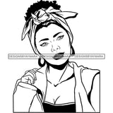 Bundle 20 Beautiful Woman Turban Head Wrap Hairstyle SVG Files For Cutting and More!
