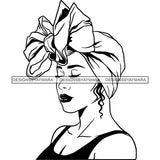 Bundle 20 Beautiful Woman Turban Head Wrap Hairstyle SVG Files For Cutting and More!