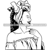Bundle 20 Beautiful Woman Turban Head Wrap Hairstyle SVG Files For Cutting and More!
