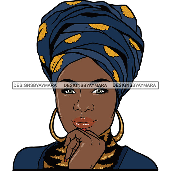 Bundle 20 Beautiful Woman Turban Head Wrap Hairstyle SVG Files For Cutting and More!