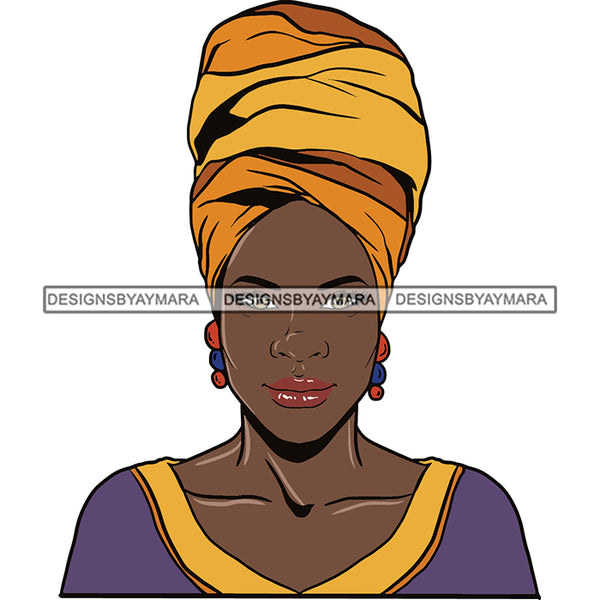 Bundle 20 Beautiful Woman Turban Head Wrap Hairstyle SVG Files For Cutting and More!