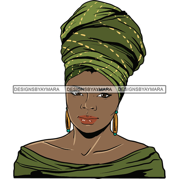 Bundle 20 Beautiful Woman Turban Head Wrap Hairstyle SVG Files For Cutting and More!