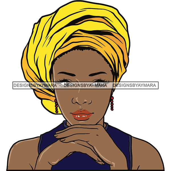 Bundle 20 Beautiful Woman Turban Head Wrap Hairstyle SVG Files For Cutting and More!