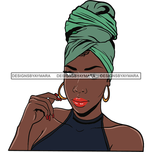 Bundle 20 Beautiful Woman Turban Head Wrap Hairstyle SVG Files For Cutting and More!