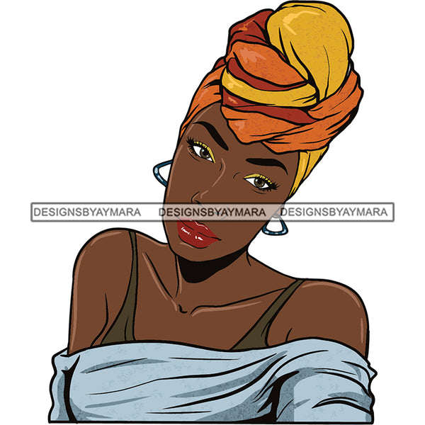 Bundle 20 Beautiful Woman Turban Head Wrap Hairstyle SVG Files For Cutting and More!