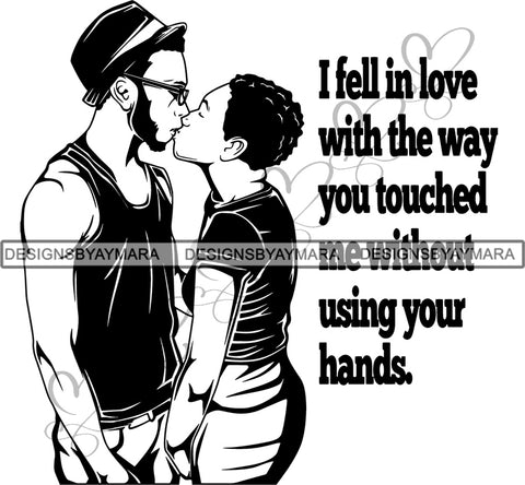 Afro Couple SVG Cut Files For Silhouettes and Cricut