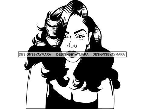 Afro Woman SVG African American Ethnicity Nubian Bob Hairstyle Beauty Salon Make Up Model Queen Diva Classy Lady Princess