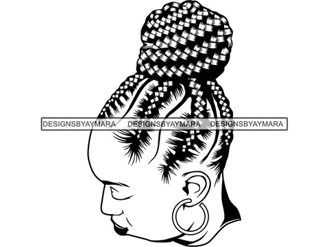 Afro Woman SVG Braids Dreads Hairstyle Nubian Melanin Black Queen African American Ethnicity .SVG .EPS .PNG Vector Clipart Cricut Circuit Cut Cutting