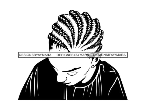 Afro Woman SVG Braids Dreads Hairstyle Nubian Melanin Black Queen African American Ethnicity .SVG .EPS .PNG Vector Clipart Cricut Circuit Cut Cutting