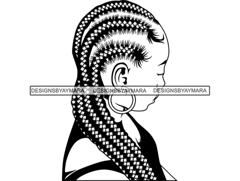 Afro Woman SVG Braids Dreads Hairstyle Nubian Melanin Black Queen African American Ethnicity .SVG .EPS .PNG Vector Clipart Cricut Circuit Cut Cutting