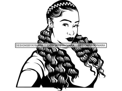 Afro Woman SVG Braids Dreads Hairstyle Nubian Melanin Black Queen African American Ethnicity .SVG .EPS .PNG Vector Clipart Cricut Circuit Cut Cutting