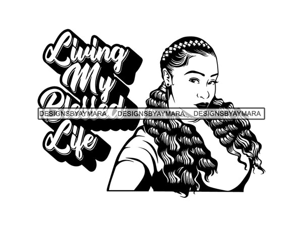 Afro Woman SVG Braids Dreads Hairstyle Nubian Melanin Black Queen African American Ethnicity .SVG .EPS .PNG Vector Clipart Cricut Circuit Cut Cutting