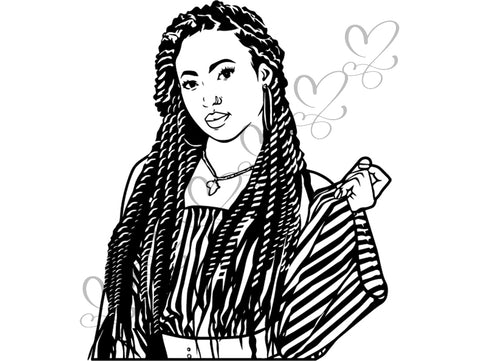 Afro Beautiful Black Woman SVG African American Ethnicity Afro Puffy Hairstyle Beauty Salon Queen Diva Classy Lady  Beautiful People Beauty Salon Princess